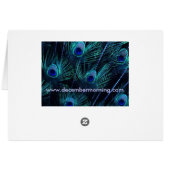 Royal Blue Paarse Peacock Feathers Wedding (Achterkant Horizontaal)