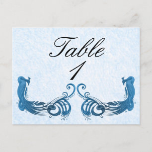 Royal Blue Pauw Tafelnummer