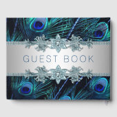 Royal Blue Peacock Mariage Livre d'or (Verso)