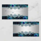 Royal Blue Peacock Place Cartes (Devant / Derrière)