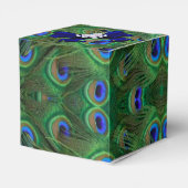 Royal Blue Peacock Wedding Favor Box Bedankdoosjes (Achterkant)