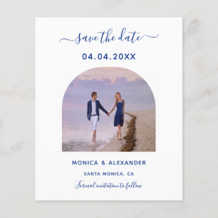 Royal blue photo mariage Enregistrer la carte Date