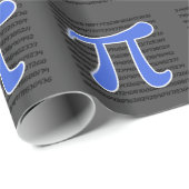 Royal Blue Pi symbool Cadeaupapier (Rol Hoek)
