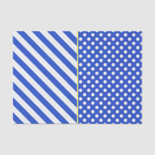 Royal Blue Polka Dots en Stripes van Shirley Taylo Tissuepapier