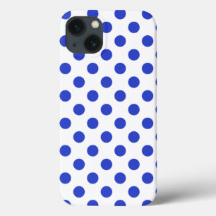 Royal blue polka stipt Hoesje-Mate iPhone case