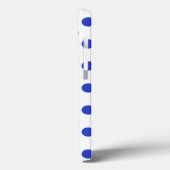 Royal blue polka stipt Hoesje-Mate iPhone case (Achterkant / Links)