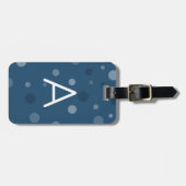 Royal Blue Pop Stippen Bagagelabel (Voorkant horizontaal)