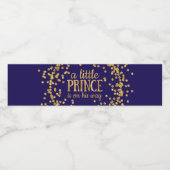 Royal Blue Prince Baby shower Waterflesetiketten Waterfles Etiket (Enkel label)