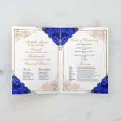 Royal Blue Princess Tiara Quinceanera Programme (Intérieur)