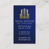 Royal Blue Professioneel vastgoed Visitekaartje (Achterkant)