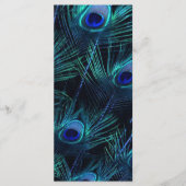 Royal Blue Purple Peacock programmes de mariage (Devant)