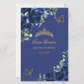 Royal Blue Quinceanera 15 Sponsor Request Letter (Achterkant)