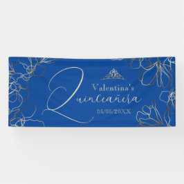 Royal Blue Quinceañera Banner