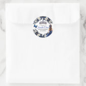Royal Blue Quinceañera Butterfly Favor Sticker (Sac)