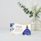 Royal Blue Quinceañera - Carte détaillée (Debout devant)