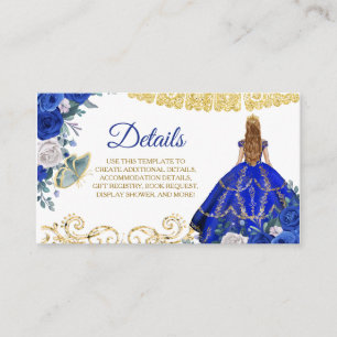 Royal Blue Quinceañera - Carte détaillée