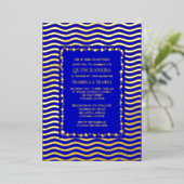 Royal Blue Quinceañera Invitation Glam Sparkle Amu (Debout devant)
