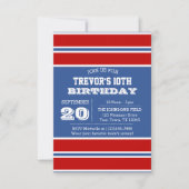 Royal Blue Red and White Team Invitation Anniversa (Devant)