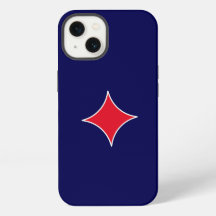 Royal Blue Red Starburst iPhone Hoesje