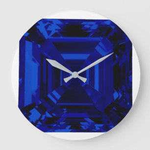 Royal Blue Retangular Sapphire Blue Large Clock Grote Klok