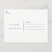 Royal Blue Ribbon & Diamonds Save the Date Elegant Aankondigingskaart (Achterkant)