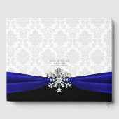 Royal Blue Ribbon Winter Wedding Gastenboek (Achterkant)