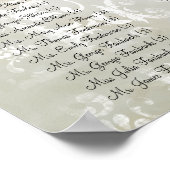 Royal Blue Romantic Heart Leaf Tree Poster (Hoek)