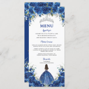 Royal Blue Roos Bloemen Meisjesjurk Quinceañera Me Programma