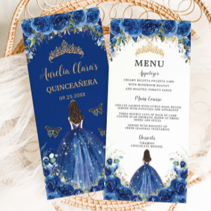 Royal Blue Roos Bloemen Meisjesjurk Quinceañera Me Programma