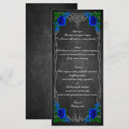 Royal Blue Roos Chalk Board Fall Wedding Menu Kaar