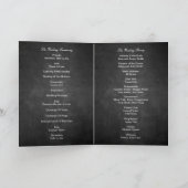 Royal Blue Roos Chalk Board Fall Wedding Programme Bedankkaart (Binnen)