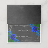 Royal Blue Roos Chalk Board Fall Wedingstabel (Buitenkant ongevouwen)