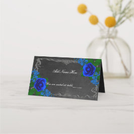 Royal Blue Roos Chalk Board Fall Wedingstabel