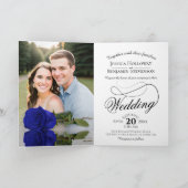 Royal Blue Roos Elegant Romantische Fotobruiloft (Binnen)