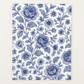 Royal Blue Rozen Floral Pattern Planner (Voorkant)