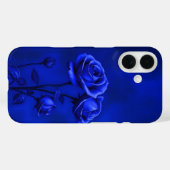 Royal Blue Rozen Glow Hoesje-Mate iPhone Case (Achterkant (horizontaal))