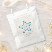 Royal Blue Rustic Starfish Wedding Bedankzakje (Geknipt)