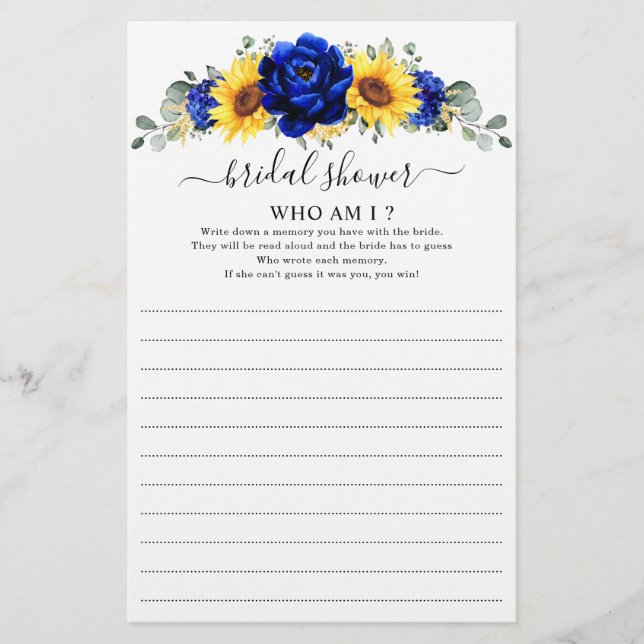Royal Blue Rustic Sunflower die ik word (Voorkant)