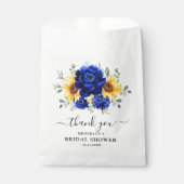 Royal Blue Rustic Sunflower Modern Vrijgezellenfee Bedankzakje (Voorkant)