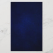 Royal Blue Rustic Sunflower Modern Wedding Menu (Achterkant)