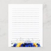 Royal Blue Rustic Sunflower Vrijgezellenfeest Reci (Achterkant)