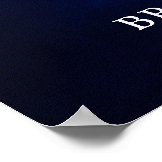 Royal Blue Rustic Tournesol Mariage affiche de bie (Coin)