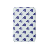 Royal Blue Sailboat Pattern Badmat (Voorkant Verticaal)