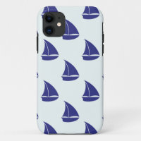 Royal Blue Sailboat Pattern