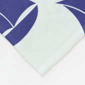 Royal Blue Sailboat Pattern Fleece Deken (Hoek)