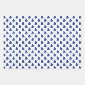 Royal Blue Sailboat Pattern Inpakpapier Vel (Voorkant)