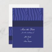 Royal Blue Save the Date (Voorkant / Achterkant)