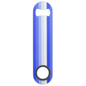 Royal blue schaduwstrepen speed flessenopener (Achterkant)