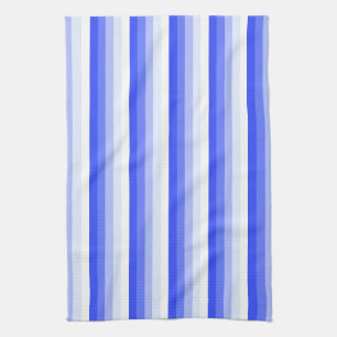 Royal blue schaduwstrepen theedoek