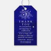 Royal Blue Scratch bloemendank u voor Gift Label Cadeaulabel (Voorkant)